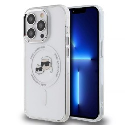 Husa Karl Lagerfeld IML K&CH Heads Metal Frame MagSafe pentru iPhone 15 Pro Max, Transparenta Husa Karl Lagerfeld IML K&CH Heads Metal Frame MagSafe pentru iPhone 15 Pro Max, Transparenta