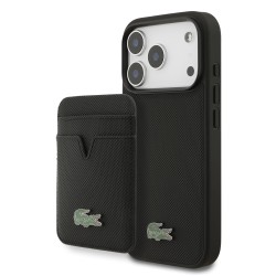 Husa Lacoste Iconic Petit Pique MagSafe pentru iPhone 17 Pro negru Husa Lacoste Iconic Petit Pique MagSafe pentru iPhone 17 Pro negru