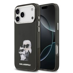 Husa Karl Lagerfeld IML Aquarelle Karl and Choupette pentru iPhone 17 Pro negru