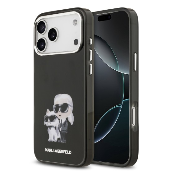 Husa Karl Lagerfeld IML Aquarelle Karl and Choupette pentru iPhone 17 Pro negru (Karl Lagerfeld, iPhone 17 Pro) by www.silkase.ro Husa Karl Lagerfeld IML Aquarelle Karl and Choupette pentru iPhone 17 Pro negru (iPhone 17 Pro, KLHMP17LHMKCAQOK) by www.silkase.ro