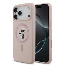 Husa Karl Lagerfeld Karl and Choupette MagSafe pentru iPhone 17 Pro Max roz Husa Karl Lagerfeld Karl and Choupette MagSafe pentru iPhone 17 Pro Max roz
