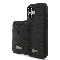 Husa Lacoste Iconic Petit Pique MagSafe pentru iPhone 17 negru Husa Lacoste Iconic Petit Pique MagSafe pentru iPhone 17 negru