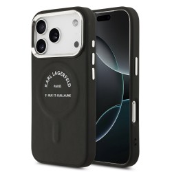 Husa Karl Lagerfeld PU RSG Logo MagSafe pentru iPhone 17 Pro Max negru