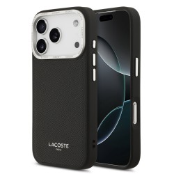 Husa Lacoste piele PU Champs Elysees MagSafe pentru iPhone 17 Pro negru