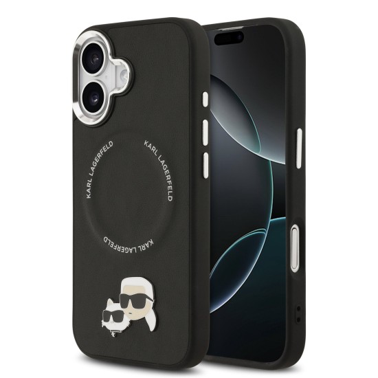 Husa Karl Lagerfeld PU Karl and Choupette Heads Pins MagSafe pentru iPhone 17 Air negru (Karl Lagerfeld, iPhone Air) by www.silkase.ro Husa Karl Lagerfeld PU Karl and Choupette Heads Pins MagSafe pentru iPhone 17 Air negru (iPhone Air, KLHMP17MPSMLRKCK) by www.silkase.ro