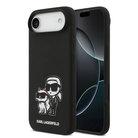Husa Karl Lagerfeld Liquid Silicone K&CH Sketch MagSafe pentru iPhone 17 Air negru (Karl Lagerfeld, iPhone Air) by www.silkase.ro Husa Karl Lagerfeld Liquid Silicone K&CH Sketch MagSafe pentru iPhone 17 Air negru (iPhone Air, KLHMP17MSKCGRGOK) by www.silkase.ro