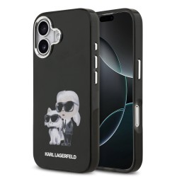 Husa Karl Lagerfeld IML Aquarelle Karl and Choupette pentru iPhone 17 negru Husa Karl Lagerfeld IML Aquarelle Karl and Choupette pentru iPhone 17 negru