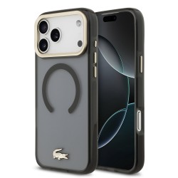 Husa Lacoste PC/TPU Frosted Finish auriu Logo MagSafe pentru iPhone 17 Pro Max negru Husa Lacoste PC/TPU Frosted Finish auriu Logo MagSafe pentru iPhone 17 Pro Max negru