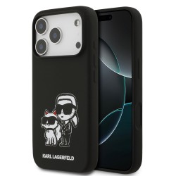 Husa Karl Lagerfeld Liquid Silicone K&CH Sketch MagSafe pentru iPhone 17 Pro negru Husa Karl Lagerfeld Liquid Silicone K&CH Sketch MagSafe pentru iPhone 17 Pro negru