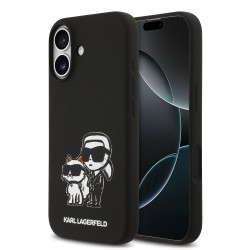 Husa Karl Lagerfeld Liquid Silicone K&CH Sketch MagSafe pentru iPhone 17 negru Husa Karl Lagerfeld Liquid Silicone K&CH Sketch MagSafe pentru iPhone 17 negru