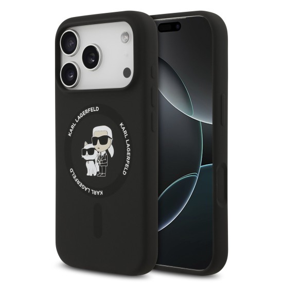 Husa Karl Lagerfeld Karl and Choupette MagSafe pentru iPhone 17 Pro negru (Karl Lagerfeld, iPhone 17 Pro) by www.silkase.ro Husa Karl Lagerfeld Karl and Choupette MagSafe pentru iPhone 17 Pro negru (iPhone 17 Pro, KLHMP17LSCMKCRHK) by www.silkase.ro