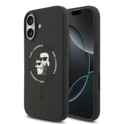 Husa Karl Lagerfeld Karl and Choupette MagSafe pentru iPhone 17 negru Husa Karl Lagerfeld Karl and Choupette MagSafe pentru iPhone 17 negru