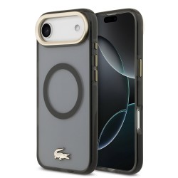 Husa Lacoste PC/TPU Frosted Finish auriu Logo MagSafe pentru iPhone 17 Air negru Husa Lacoste PC/TPU Frosted Finish auriu Logo MagSafe pentru iPhone 17 Air negru