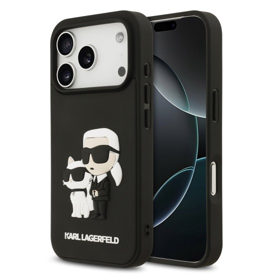 Husa Karl Lagerfeld 3D Rubber Karl and Choupette pentru iPhone 17 Pro negru (Karl Lagerfeld, iPhone 17 Pro) by www.silkase.ro Husa Karl Lagerfeld 3D Rubber Karl and Choupette pentru iPhone 17 Pro negru (iPhone 17 Pro, KLHCP17L3DRKCNK) by www.silkase.ro
