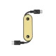 Cablu pentru incarcare si transfer de date Native Union Pocket, 2x USB-C, 60W, 17cm, Galben (iPhone 17 Pro Max, POCK-C-LMO-NP) by www.silkase.ro
