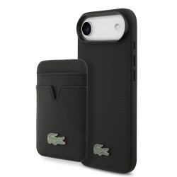 Husa Lacoste Iconic Petit Pique MagSafe pentru iPhone 17 Air negru Husa Lacoste Iconic Petit Pique MagSafe pentru iPhone 17 Air negru