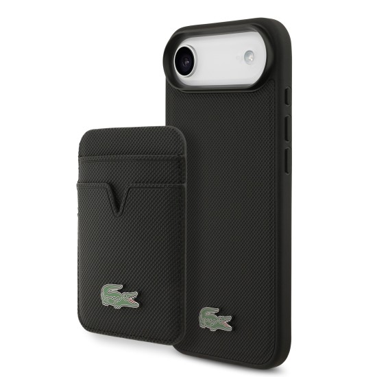 Husa Lacoste Iconic Petit Pique MagSafe pentru iPhone 17 Air negru (iPhone Air, LCHMBWP17MPLAK) by www.silkase.ro