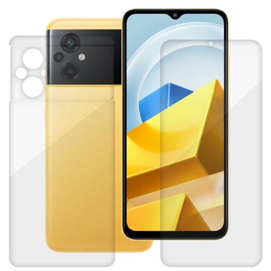 Set 2 folii SILKASE pentru Xiaomi POCO M5, protectie telefon,silicon regenerabil (Poco M5, F5250) by www.silkase.ro