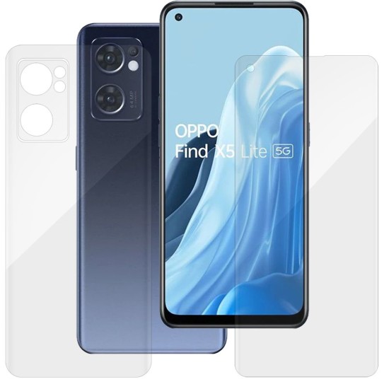 Set 2 folii SILKASE pentru Oppo Find X5 Lite, protectie telefon,silicon regenerabil (Find X5 Lite, F5061) by www.silkase.ro