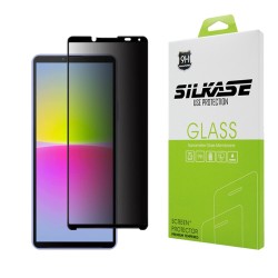 Folie sticla privacy SILKASE pentru Sony Xperia 10 IV, Full Glue, Full display, negru Folie sticla privacy SILKASE pentru Sony Xperia 10 IV, Full Glue, Full display, negru