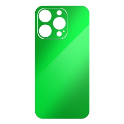 Folie skin SILKASE pentru Apple iPhone 14 Pro, verde neon, protectie spate telefon