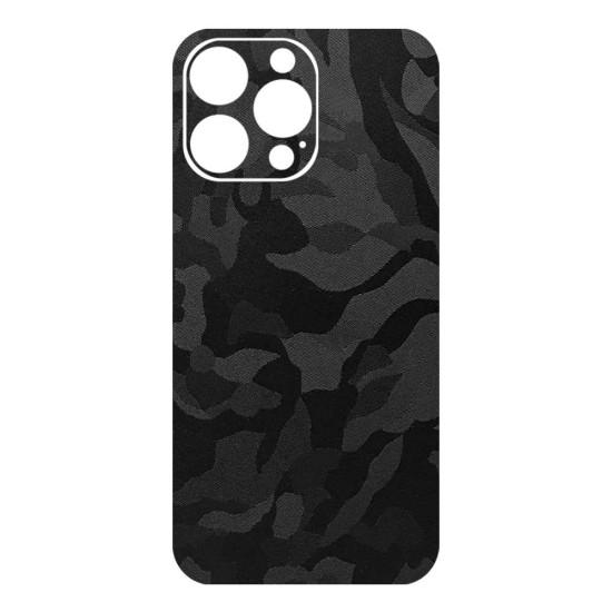 Folie skin SILKASE pentru Apple iPhone 14 Pro Max, camo negru, protectie spate telefon (SILKASE, iPhone 14 Pro Max) by www.silkase.ro Folie skin SILKASE pentru Apple iPhone 14 Pro Max, camo negru, protectie spate telefon (iPhone 14 Pro Max, S0890) by www.silkase.ro