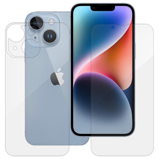 Set 2 folii SILKASE pentru Apple iPhone 14, protectie telefon,silicon regenerabil (iPhone 14, F5093) by www.silkase.ro