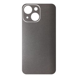 Folie skin SILKASE pentru Apple iPhone 14, gri brushed, protectie spate telefon