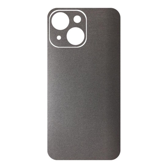 Folie skin SILKASE pentru Apple iPhone 14, gri brushed, protectie spate telefon (iPhone 14, S0821) by www.silkase.ro