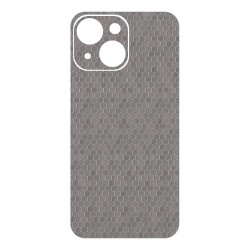 Folie skin SILKASE pentru Apple iPhone 14, gri hex, protectie spate telefon