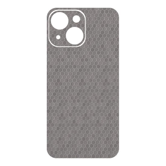 Folie skin SILKASE pentru Apple iPhone 14, gri hex, protectie spate telefon (iPhone 14, S0823) by www.silkase.ro