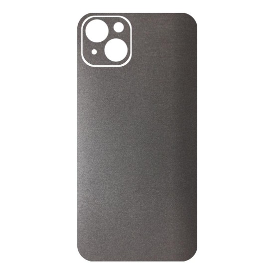 Folie skin SILKASE pentru Apple iPhone 14 Plus, gri brushed, protectie spate telefon (iPhone 14 Plus, S0845) by www.silkase.ro