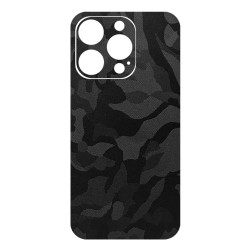 Folie skin SILKASE pentru Apple iPhone 14 Pro, camo negru, protectie spate telefon Folie skin SILKASE pentru Apple iPhone 14 Pro, camo negru, protectie spate telefon