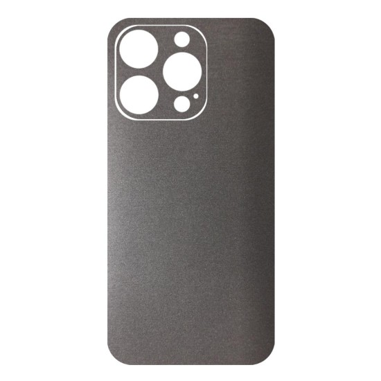 Folie skin SILKASE pentru Apple iPhone 14 Pro, gri brushed, protectie spate telefon (iPhone 14 Pro, S0869) by www.silkase.ro
