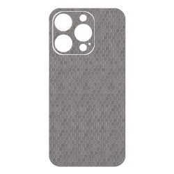 Folie skin SILKASE pentru Apple iPhone 14 Pro, gri hex, protectie spate telefon Folie skin SILKASE pentru Apple iPhone 14 Pro, gri hex, protectie spate telefon