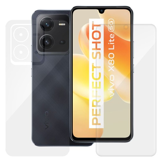 Set 2 folii SILKASE pentru Vivo X80 Lite, protectie telefon,silicon regenerabil (X80 Lite, F5498) by www.silkase.ro