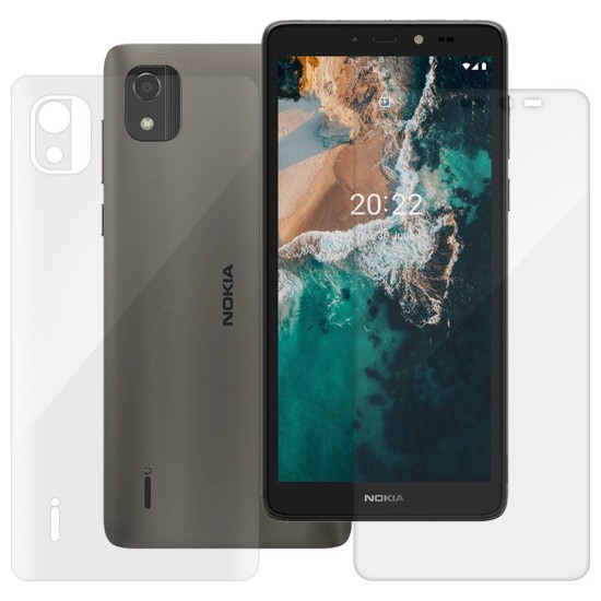 Set 2 folii SILKASE pentru Nokia C2 2nd Edition, protectie telefon,silicon regenerabil (X100, F5442) by www.silkase.ro