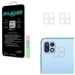 Set 3 folii SILKASE pentru Samsung Galaxy F42 5G, protectie camera foto, silicon regenerabil