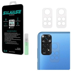 Set 3 folii SILKASE pentru Xiaomi Redmi Note 11 4G, protectie camera foto, silicon regenerabil
