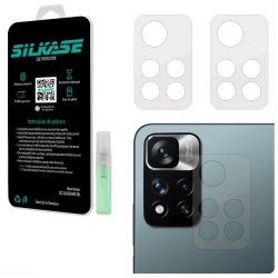 Set 3 folii SILKASE pentru Xiaomi Redmi Note 11  Pro Plus 5G, protectie camera foto, silicon regenerabil