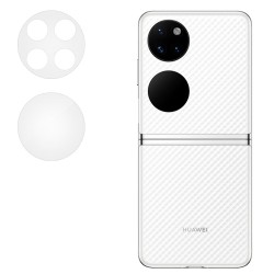 Set 3 folii SILKASE pentru Huawei P50 Pocket, protectie camera foto, silicon regenerabil