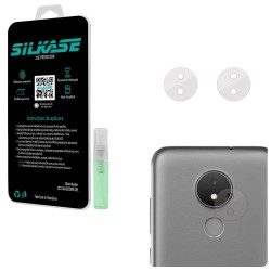 Set 3 folii SILKASE pentru Nokia C21, protectie camera foto, silicon regenerabil