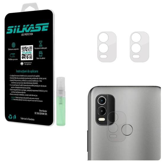 Set 3 folii SILKASE pentru Nokia C21 Plus, protectie camera foto, silicon regenerabil (C22, C0388) by www.silkase.ro