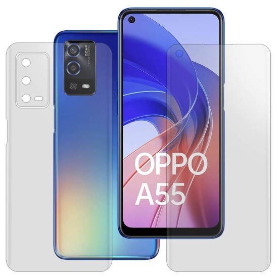 Set 2 folii mate SILKASE pentru Oppo A55, protectie telefon, silicon regenerabil (A55, F4671) by www.silkase.ro