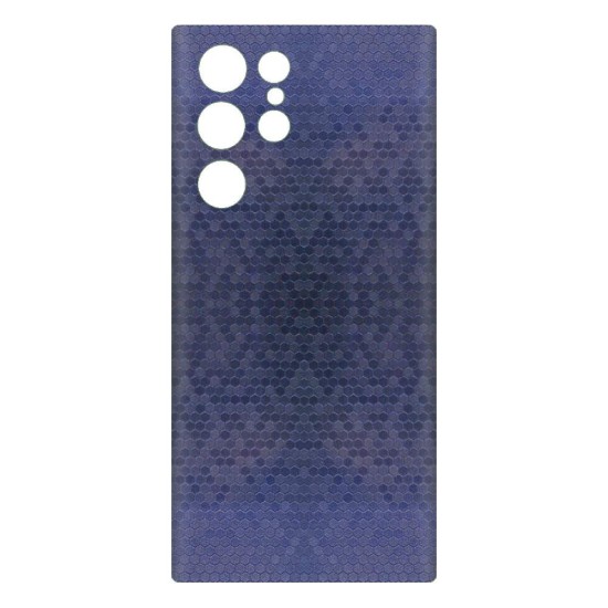 Folie skin SILKASE pentru Samsung S22 Ultra, albastru hexa,  protectie spate telefon (Telefoane Samsung, S0455) by www.silkase.ro
