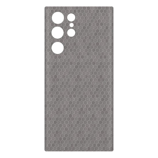 Folie skin SILKASE pentru Samsung S22 Ultra, gri hex,  protectie spate telefon (Telefoane Samsung, S0463) by www.silkase.ro