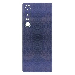 Folie skin SILKASE pentru Sony Xperia 1 IV, albastru hexa, protectie spate telefon Folie skin SILKASE pentru Sony Xperia 1 IV, albastru hexa, protectie spate telefon