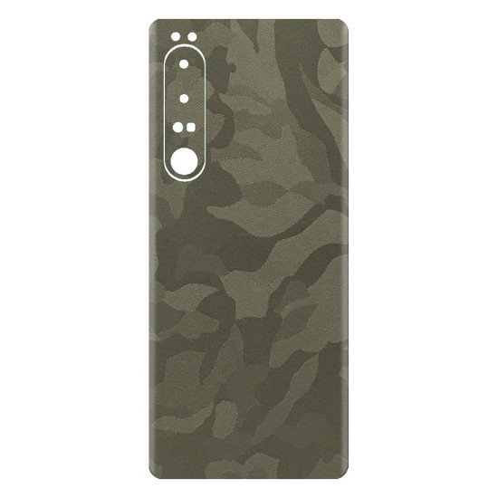 Folie skin SILKASE pentru Sony Xperia 1 IV, camo verde, protectie spate telefon (Xperia 1 IV, S0699) by www.silkase.ro