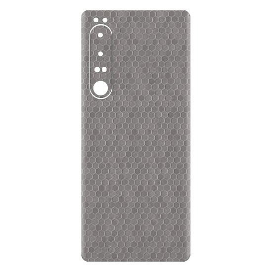 Folie skin SILKASE pentru Sony Xperia 1 IV, gri hex, protectie spate telefon (SILKASE, Xperia 1 IV) by www.silkase.ro Folie skin SILKASE pentru Sony Xperia 1 IV, gri hex, protectie spate telefon (Xperia 1 IV, S0703) by www.silkase.ro