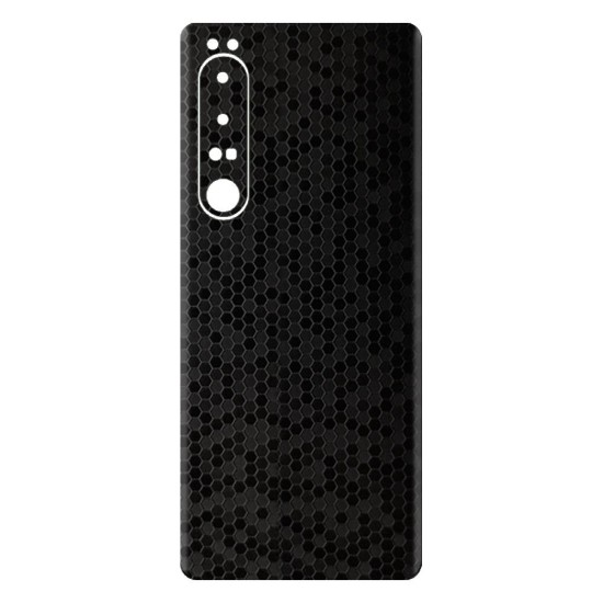 Folie skin SILKASE pentru Sony Xperia 1 IV, negru hexa, protectie spate telefon (Xperia 1 IV, S0708) by www.silkase.ro